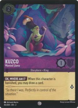 Rise of the Floodborn - 045/204 - Kuzco - Wanted Llama - Common Cold Foil