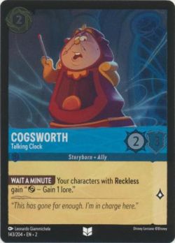 Rise of the Floodborn - 143/204 - Cogsworth - Talking Clock - Uncommon Cold Foil