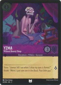 Rise of the Floodborn - 061/204 - Yzma - Without Beauty Sleep - Uncommon Cold Foil