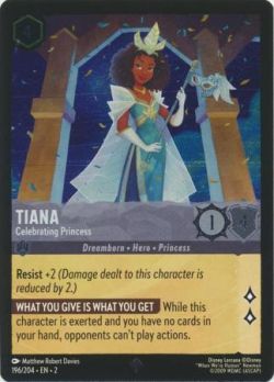 Rise of the Floodborn - 196/204 - Tiana - Celebrating Princess - Super Rare Cold Foil