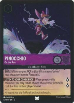 Rise of the Floodborn - 057/204 - Pinocchio - On the Run - Uncommon Cold Foil
