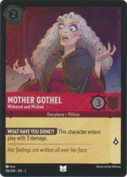 Rise of the Floodborn - 116/204 - Mother Gothel - Withered and Wicked - Uncommon Cold Foil