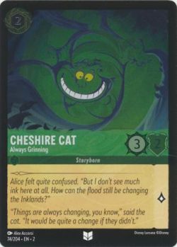 Rise of the Floodborn - 074/204 - Cheshire Cat - Always Grinning - Uncommon Cold Foil
