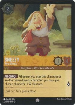 Rise of the Floodborn - 022/204 - Sneezy - Very Allergic - Common Cold Foil