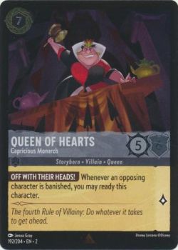 Rise of the Floodborn - 192/204 - Queen of Hearts - Capricious Monarch - Rare Cold Foil