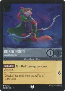 Rise of the Floodborn - 193/204 - Robin Hood - Capable Fighter - Uncommon Cold Foil