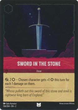 Rise of the Floodborn - 136/204 - Sword in the Stone - Uncommon Cold Foil