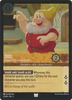Rise of the Floodborn - 005/204 - Doc - Leader of the Seven Dwarfs - Uncommon Cold Foil
