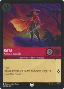 Rise of the Floodborn - 124/204 - Raya - Warrior of Kumandra - Uncommon Cold Foil