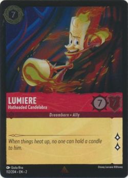 Rise of the Floodborn - 112/204 - Lumiere - Hotheaded Candelabra - Rare Cold Foil