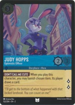 Rise of the Floodborn - 152/204 - Judy Hopps - Optimistic Officer - Uncommon Cold Foil