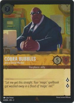 Rise of the Floodborn - 004/204 - Cobra Bubbles - Just a Social Worker - Rare Cold Foil