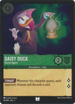Rise of the Floodborn - 076/204 - Daisy Duck - Secret Agent - Uncommon Cold Foil