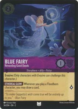 Rise of the Floodborn - 036/204 - Blue Fairy - Rewarding Good Deeds - Uncommon Cold Foil