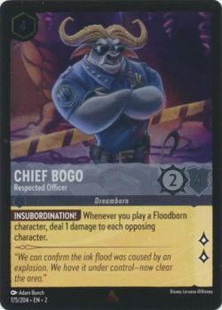 Rise of the Floodborn - 175/204 - Chief Bogo - Respected Officer - Rare Cold Foil