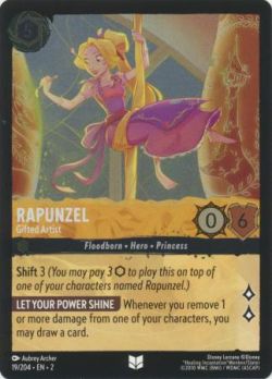 Rise of the Floodborn - 019/204 - Rapunzel - Gifted Artist - Uncommon Cold Foil