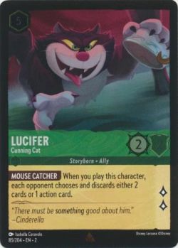 Rise of the Floodborn - 085/204 - Lucifer - Cunning Cat - Rare Cold Foil