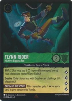 Rise of the Floodborn - 082/204 - Flynn Rider - His Own Biggest Fan - Rare Cold Foil