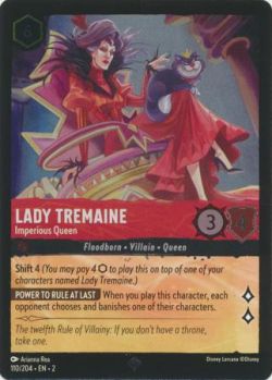 Rise of the Floodborn - 110/204 - Lady Tremaine - Imperious Queen - Super Rare Cold Foil