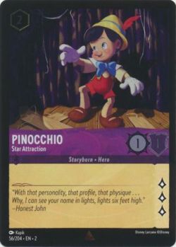 Rise of the Floodborn - 056/204 - Pinocchio - Star Attraction - Rare Cold Foil