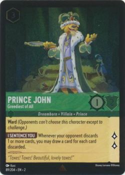 Rise of the Floodborn - 089/204 - Prince John - Greediest of All - Rare Cold Foil