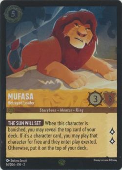Rise of the Floodborn - 014/204 - Mufasa - Betrayed Leader - Legendary Cold Foil