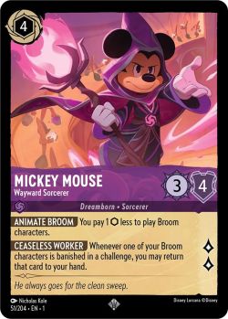 The First Chapter - 051/204 - Mickey Mouse - Wayward Sorcerer - Super Rare