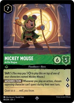 The First Chapter - 088/204 - Mickey Mouse - Artful Rogue - Super Rare