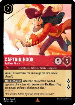 The First Chapter - 107/204 - Captain Hook - Ruthless Pirate - Rare