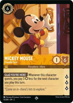 Rise of the Floodborn - 013/204 - Mickey Mouse - Friendly Face - Super Rare