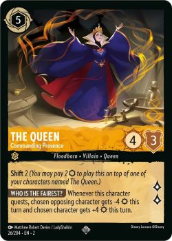 Rise of the Floodborn - 026/204 - The Queen - Commanding Presence - Super Rare