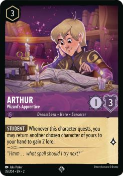 Rise of the Floodborn - 035/204 - Arthur - Wizard's Apprentice - Super Rare