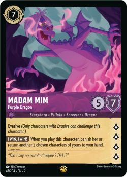 Rise of the Floodborn - 047/204 - Madam Mim - Purple Dragon - Legendary