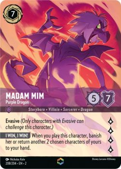 Rise of the Floodborn - 208/204 - Madam Mim - Purple Dragon (Enchanted) - Enchanted