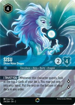 Rise of the Floodborn - 214/204 - Sisu - Divine Water Dragon (Enchanted) - Enchanted