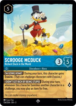 Into the Inklands - 154/204 - Scrooge McDuck - Richest Duck in the World - Super Rare