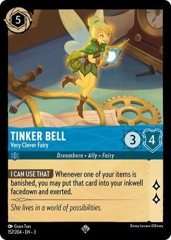 Into the Inklands - 157/204 - Tinker Bell - Very Clever Fairy - Super Rare