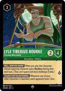 Into the Inklands - 078/204 - Lyle Tiberius Rourke - Cunning Mercenary - Super Rare