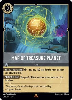 Into the Inklands - 201/204 - Map of Treasure Planet - Rare