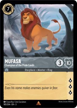 Into the Inklands - 185/204 - Mufasa - Champion of the Pride Lands - Rare