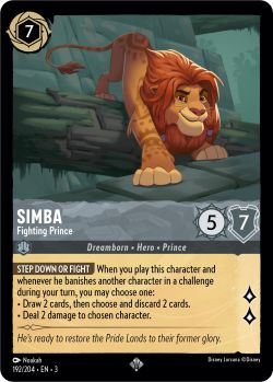 Into the Inklands - 192/204 - Simba - Fighting Prince - Super Rare