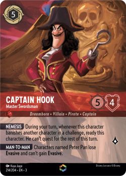 Into the Inklands - 214/204 - Captain Hook - Master Swordsman (Enchanted) - Enchanted