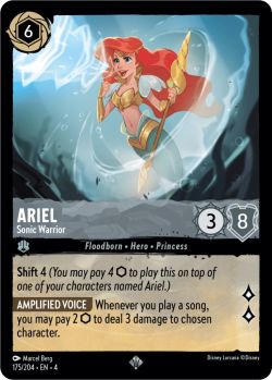 Ursula's Return - 175/204 - Ariel - Sonic Warrior - Super Rare