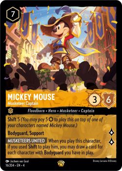 Ursula's Return - 016/204 - Mickey Mouse - Musketeer Captain - Legendary