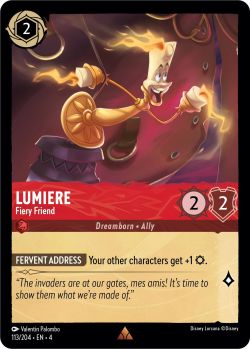 Ursula's Return - 113/204 - Lumiere - Fiery Friend - Rare
