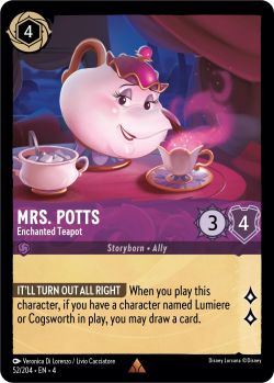Ursula's Return - 052/204 - Mrs. Potts - Enchanted Teapot - Rare