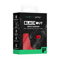 Blackout Deck Sleeves - Red - Palms Off Gaming