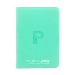 Collector's Series TURQUOISE TOP LOADER Zip Binder - CLEAR (216 Capacity) - Palms Off Gaming