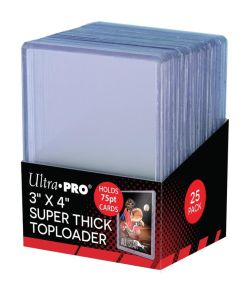 ULTRA PRO Toploader - 3 x 4 Thick 75pt Clear 25ct