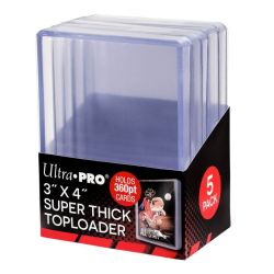 ULTRA PRO - Toploader -3 x 4 Super Thick 360pt Clear 5ct